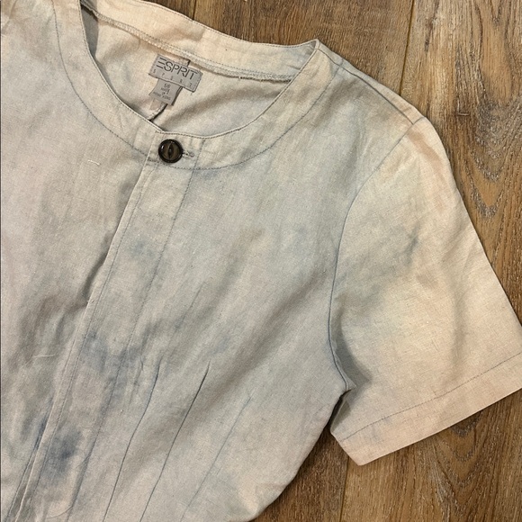 Esprit Vintage washed romper size 5/6 women junior shorts sateen cotton blend - Picture 3 of 10